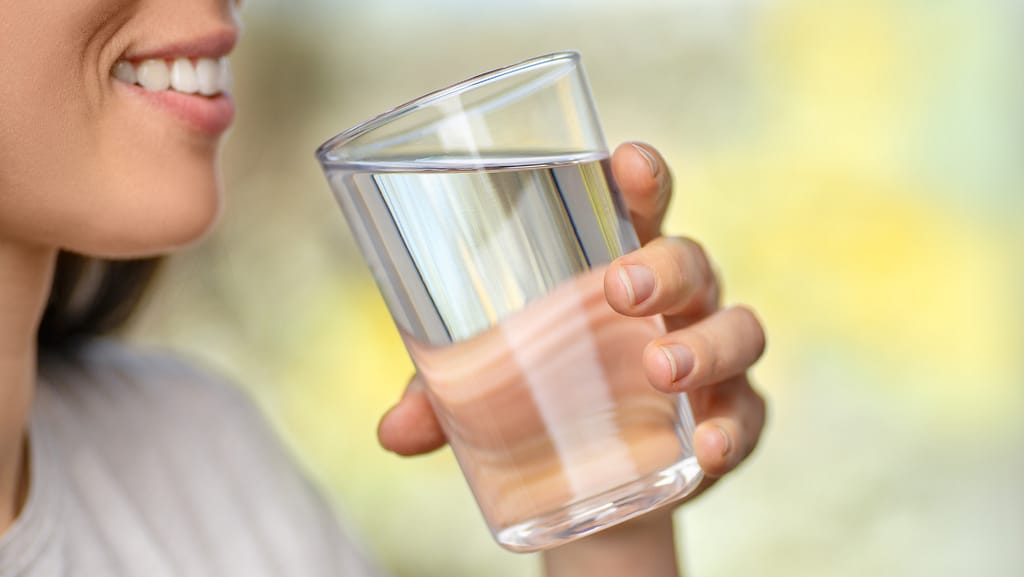 Image of a Person Drinking Water