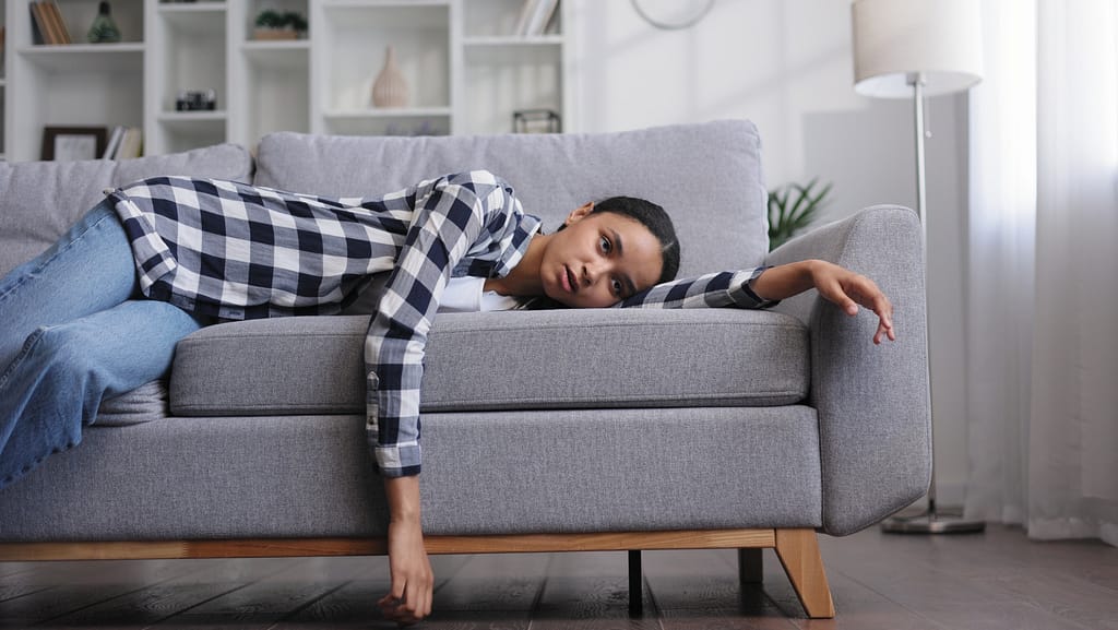 an unhappy woman in a relationship