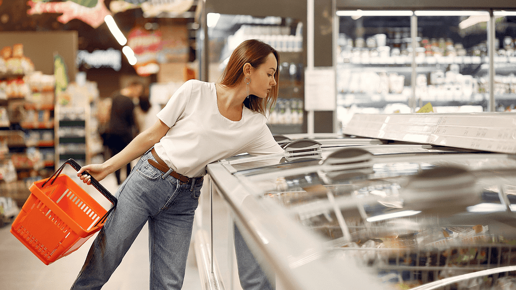 a woman shopping